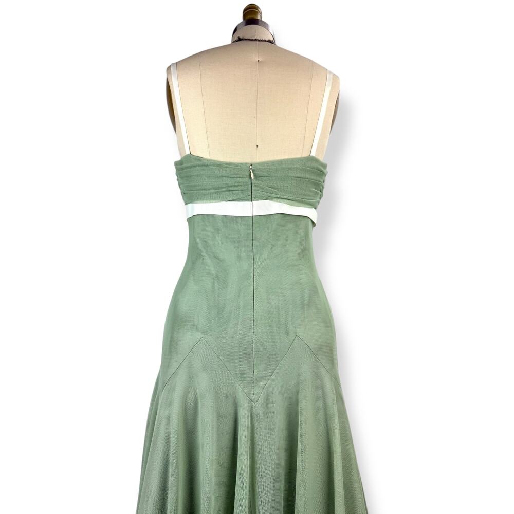 ❌SOLD❌Vintage VERA WANG brand new with tags celadon green A-line gown SIZE 10 - Picture 16 of 16